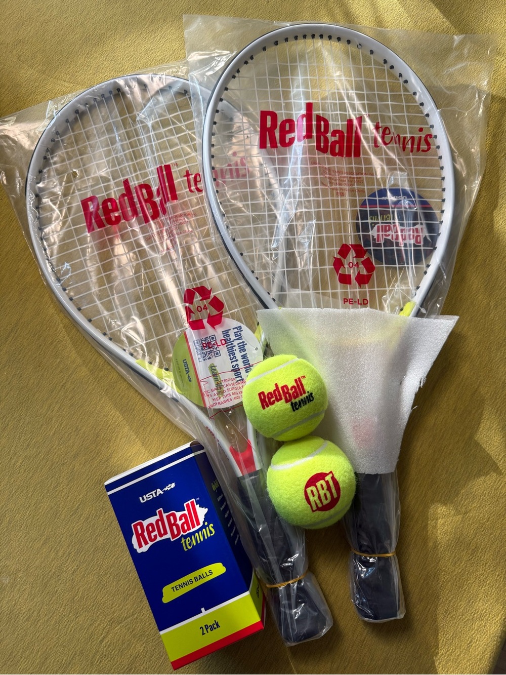 RedBall Tennis Racket and Balls Set - Neon Yellow